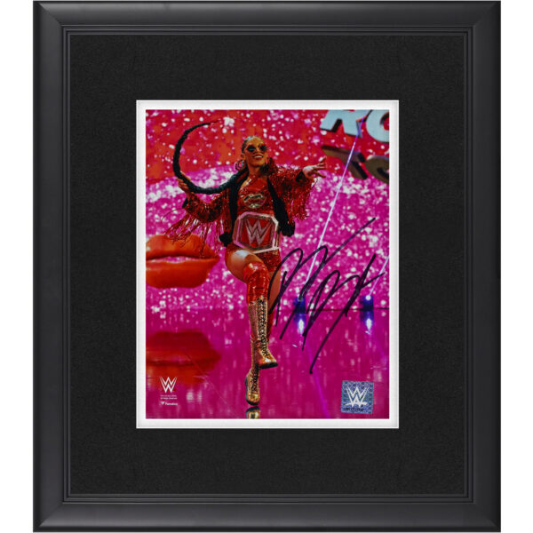 Bianca Belair WWE Autographed Framed 8" x 10" Entrance Photograph