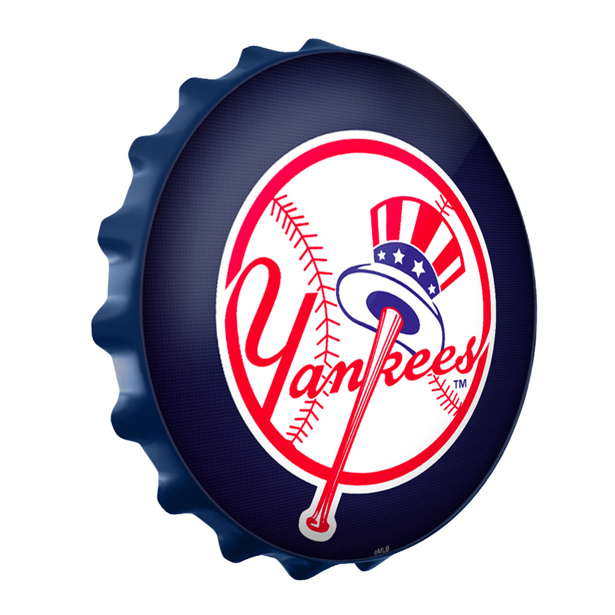 New York Yankees 19'' x 19'' Bottle Cap Wall Sign - Image 8