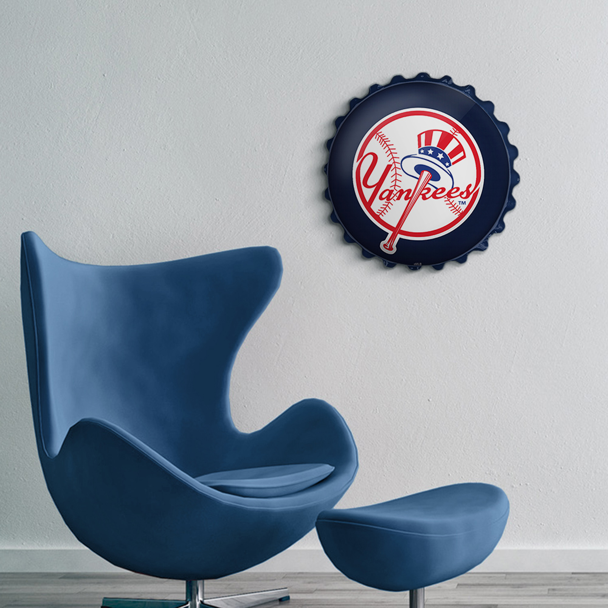 New York Yankees 19'' x 19'' Bottle Cap Wall Sign - Image 11