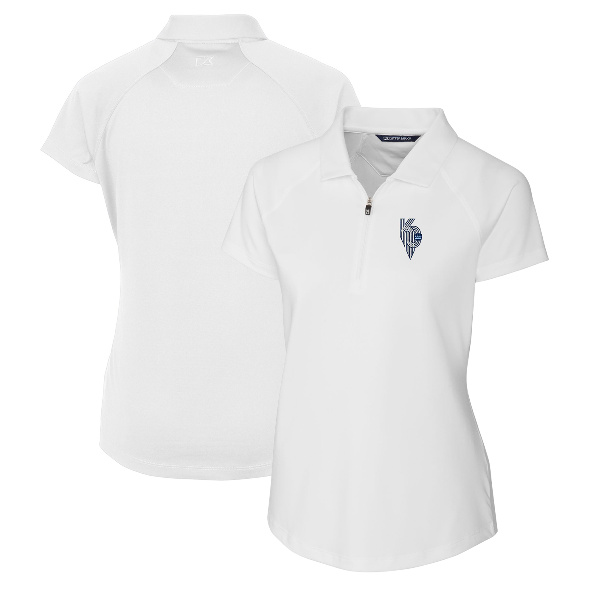 Women's Cutter & Buck White Kansas City Royals City Connect DryTec Forge Stretch Polo