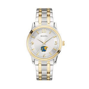 Men's Bulova  Silver/Gold College of New Jersey Lions Two-Tone Stainless Steel Watch