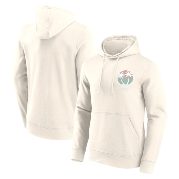Men's Cream Formula 1 Stacked Beach Club Pullover Hoodie - Image 5