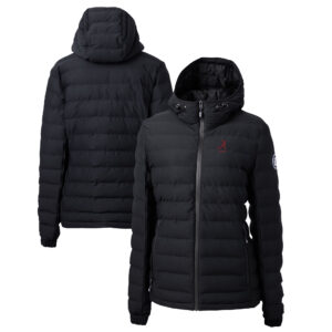 Women's Cutter & Buck  Black Alabama Crimson Tide Alumni Mission Ridge Repreve Eco Insulated Puffer Full-Zip Jacket