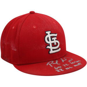 Paul Goldschmidt St. Louis Cardinals Autographed Game-Used Red Cap from the 2022 MLB Season with Multiple Inscriptions