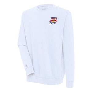 Men's Antigua White New York Red Bulls Victory Pullover Sweatshirt