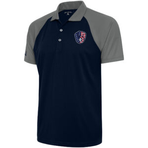 Men's Antigua  Navy/Steel Milwaukee Brewers Patriotic Nova Polo