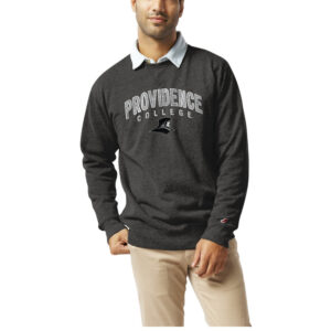 Men's League Collegiate Wear  Heather Charcoal Providence Friars  Heritage Tri-Blend Pullover Sweatshirt