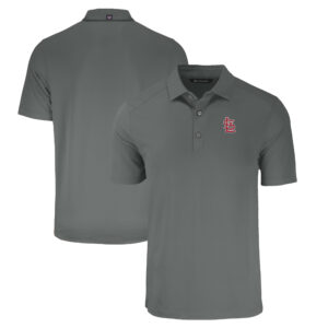 Men's Cutter & Buck Gray St. Louis Cardinals Forge Eco Stretch Recycled Polo