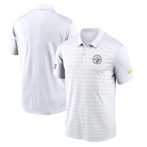 Men's Nike White Pittsburgh Steelers 2024 Sideline Victory Performance Polo