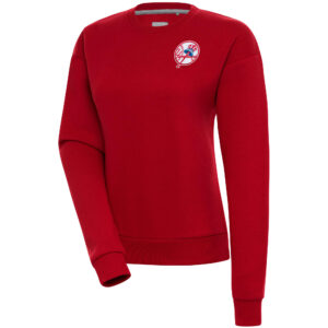 Women's Antigua  Red New York Yankees Cooperstown Victory Crewneck Pullover Sweatshirt
