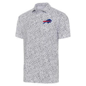 Men's Antigua  White/Black Buffalo Bills Motion Polo