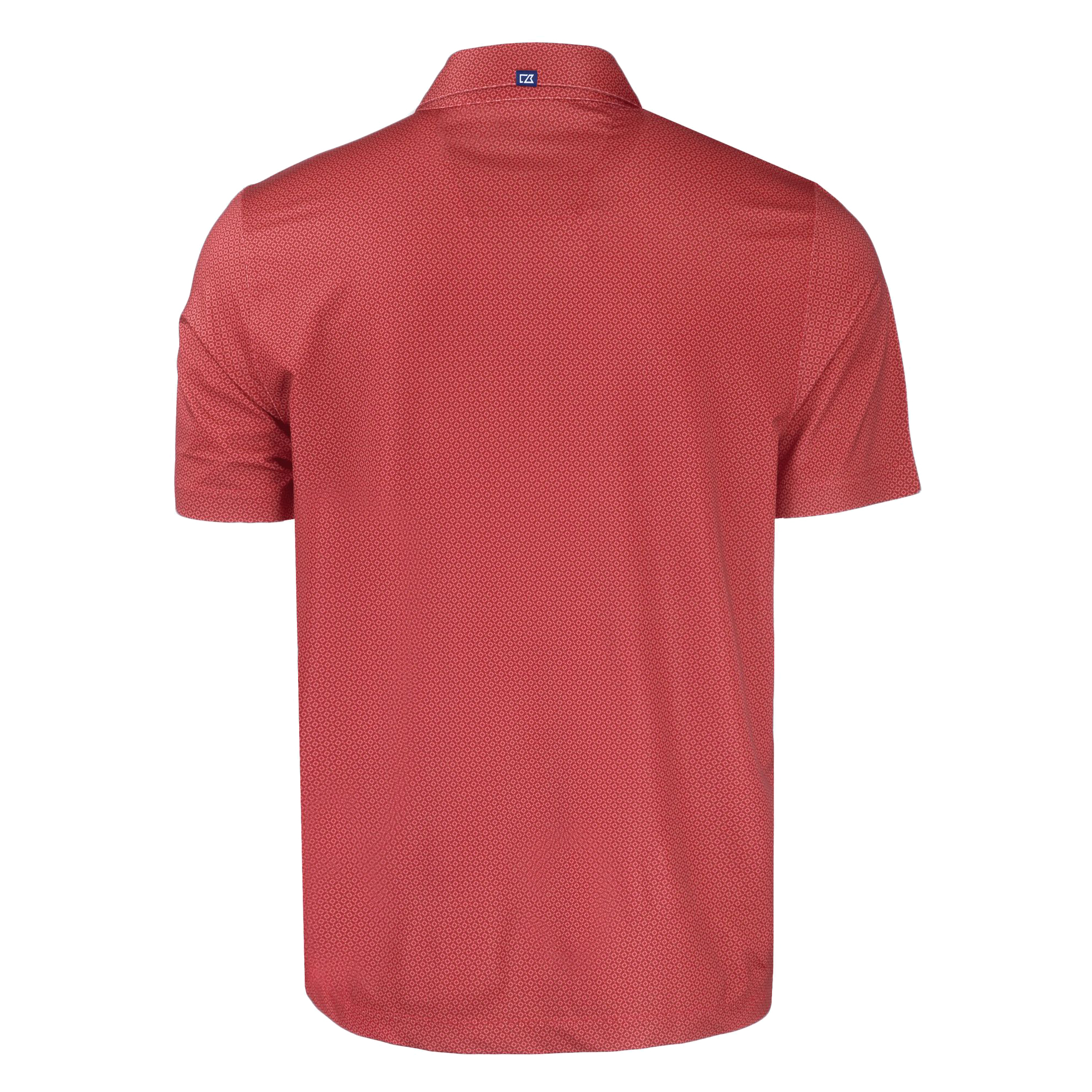 Men's Cutter & Buck Red Cleveland Guardians Stars & Stripes Pike Eco Tonal Geo Print Stretch Recycled Polo - Image 7