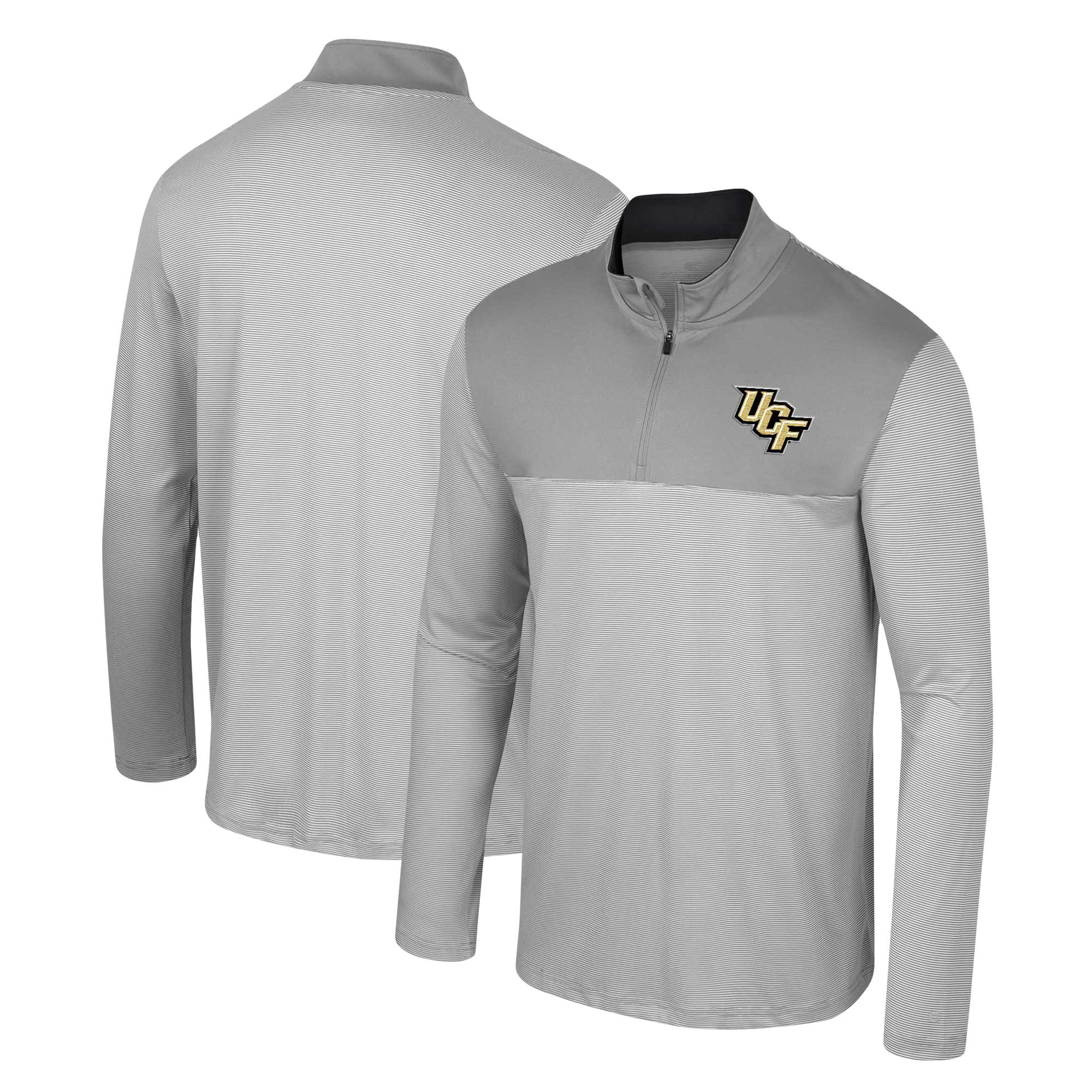 Men's Colosseum Gray UCF Knights Tuck Quarter-Zip Top - Image 5