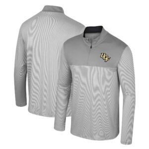 Men's Colosseum Gray UCF Knights Tuck Quarter-Zip Top