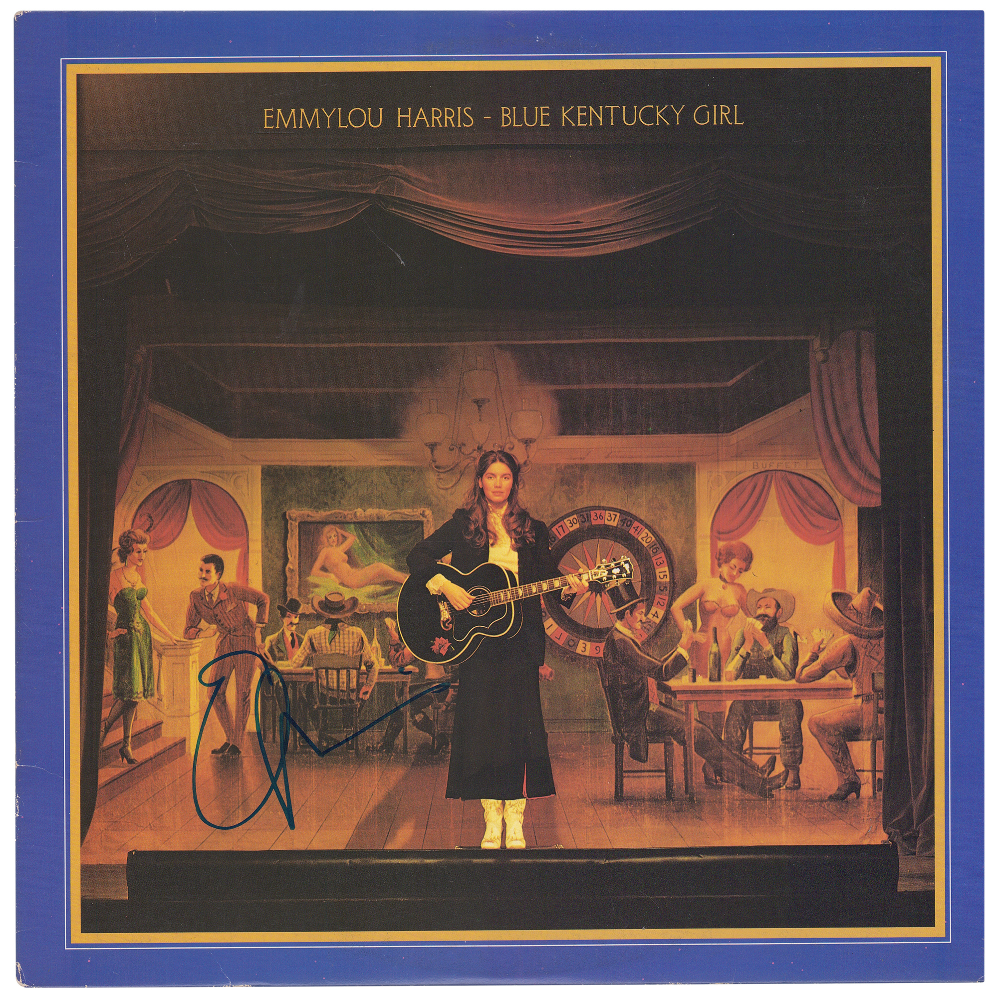 Emmylou Harris Autographed Blue Kentucky Girl Album - BAS