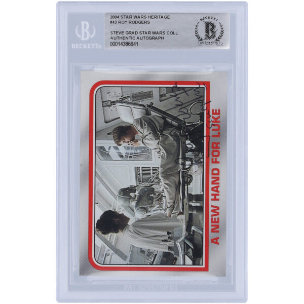 Roy Rodgers Autographed 2004 Topps Star Wars Heritage #43 BAS Authenticated Card with "Sculptor" Inscription