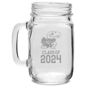 Kansas Jayhawks Class of 2024 16oz. Drinking Jar