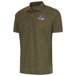 Men's Antigua  Heather Black/Gold Delaware Fightin' Blue Hens Esteem Polo