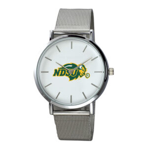 Men's  Silver NDSU Bison Plexus Stainless Steel Watch