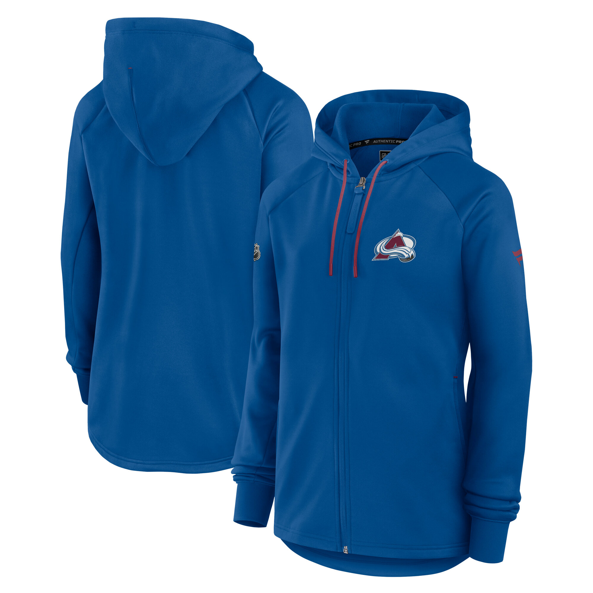 Women's Fanatics Blue Colorado Avalanche Authentic Pro Rink Fleece Full-Zip Jacket