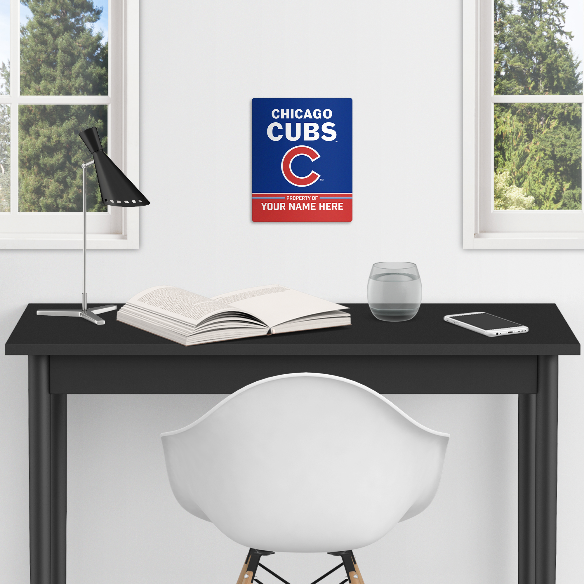 Chad & Jake Chicago Cubs Personalized 8" x 10" Door Sign - Image 5
