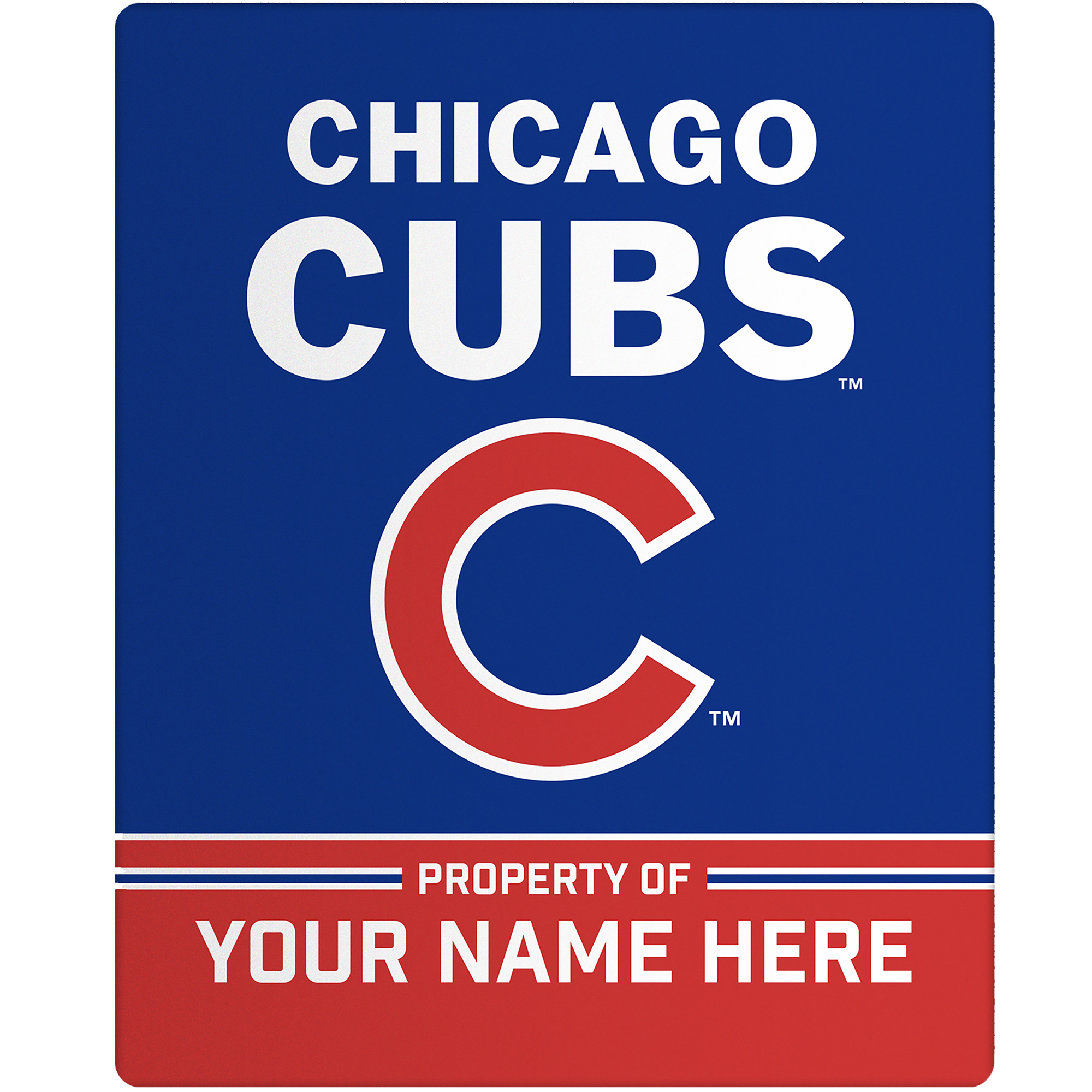Chad & Jake Chicago Cubs Personalized 8" x 10" Door Sign