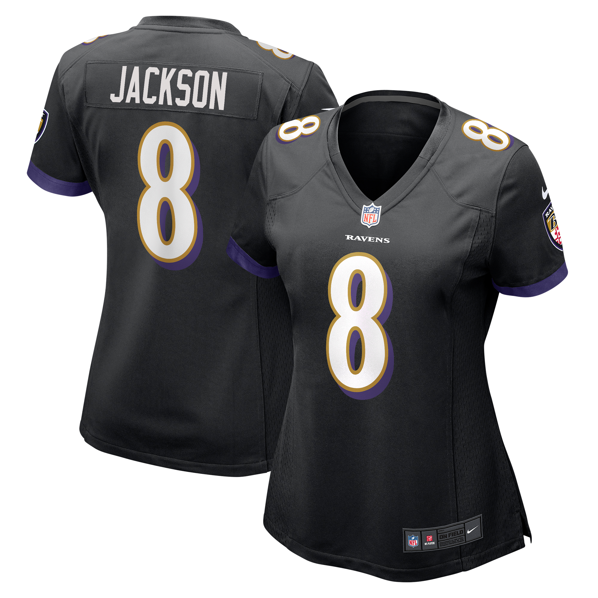 Women's Nike Lamar Jackson Black Baltimore Ravens Alternate Game Jersey