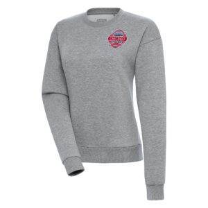Women's Antigua  Heather Gray Chicago Street Race Victory Pullover Sweatshirt
