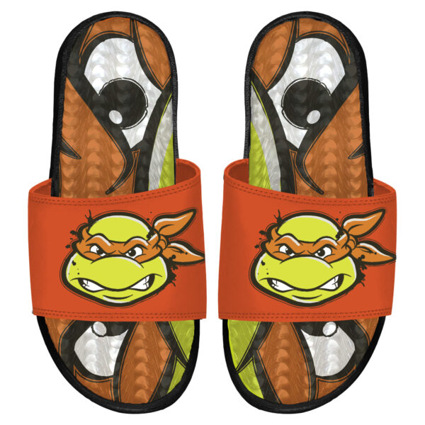 Men's ISlide Teenage Mutant Ninja Turtles Michelangelo Face Gel Slide Sandals