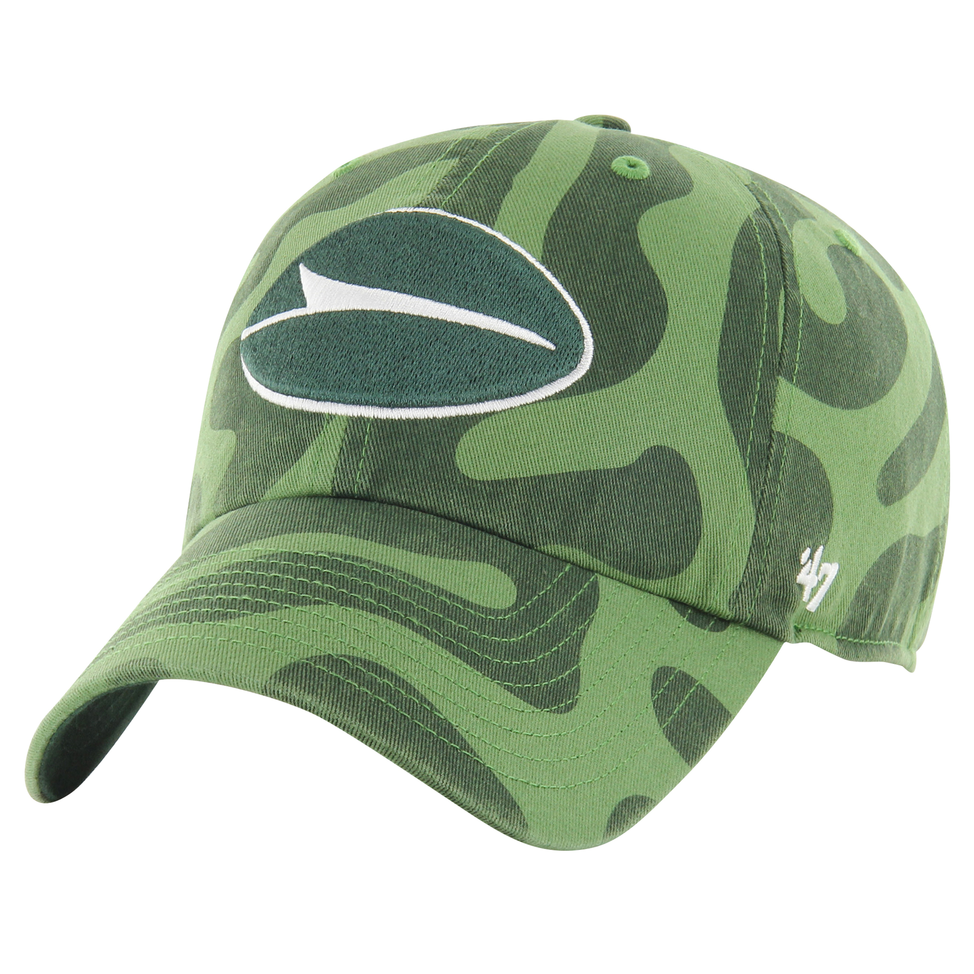 Women's '47 Green New York Jets Freeform Clean Up Adjustable Hat - Image 7