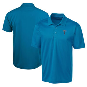 Men's Cutter & Buck  Aqua Tulsa Drillers  Clique Spin Eco Performance Pique Polo