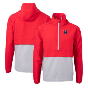 Men's Cutter & Buck  Red Nashville Sounds  Charter Eco Recycled Half-Zip Anorak Jacket