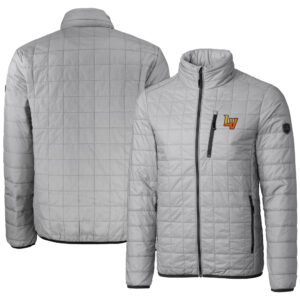 Men's Cutter & Buck Gray Las Vegas Aviators Rainier PrimaLoft Eco Insulated Full-Zip Puffer Jacket