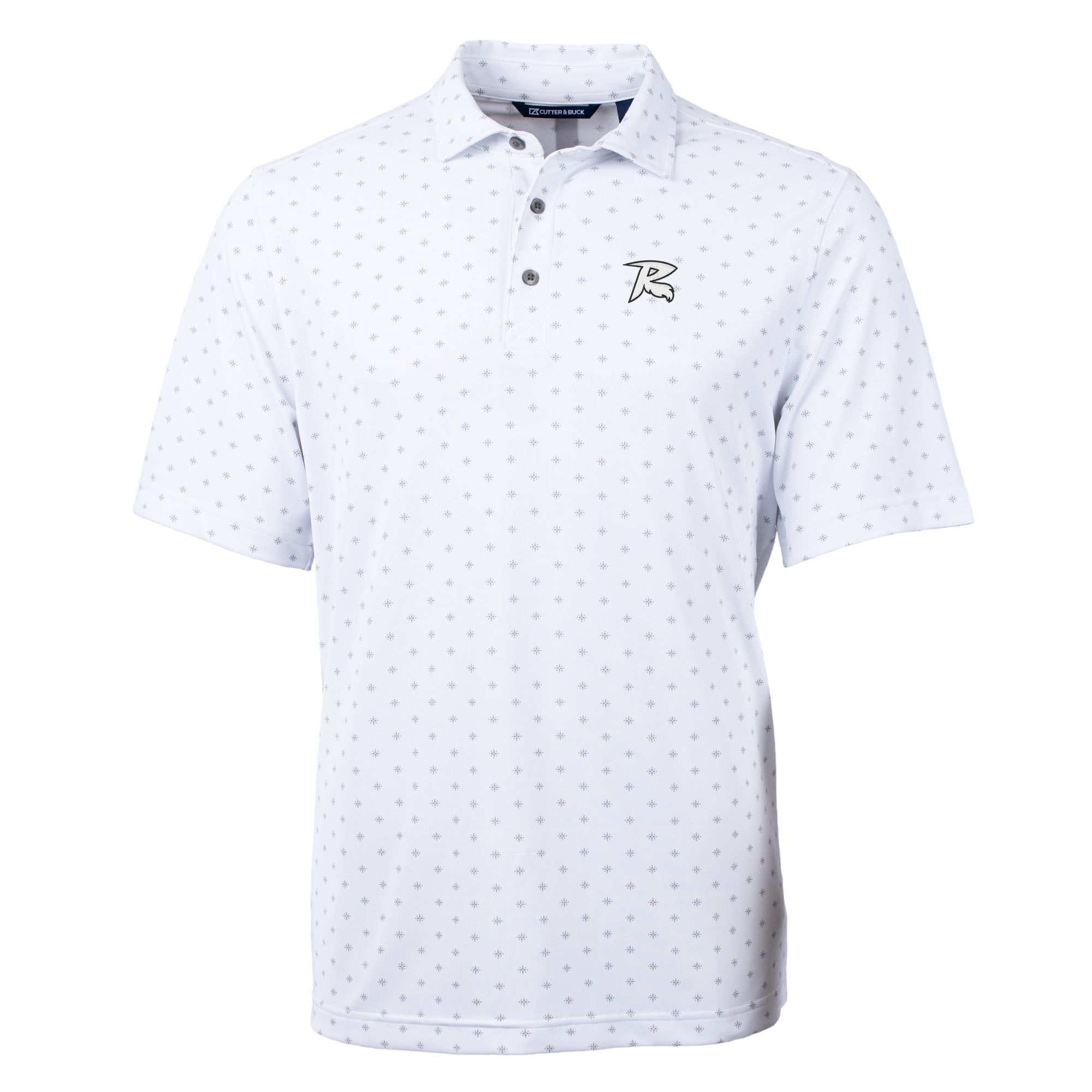 Men's Cutter & Buck White Richmond Flying Squirrels Virtue Eco Pique Tile Print Recycled Polo - Image 6