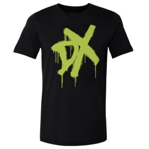 Men's 500 Level  Black D-Generation X Spray Paint Logo T-Shirt