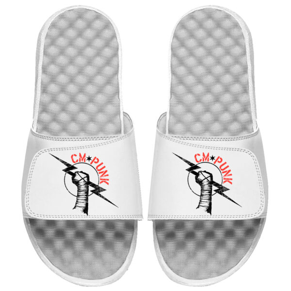 Youth ISlide White CM Punk Logo Slide Sandals