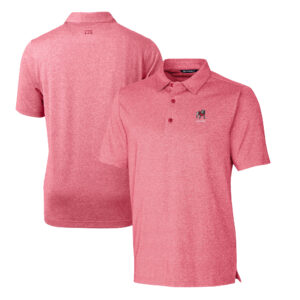 Men's Cutter & Buck Heather Red Georgia Bulldogs Alumni Logo Forge DryTec Heathered Stretch Polo