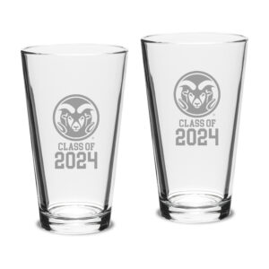 Colorado State Rams Class of 2024 16oz. Two-Piece Classic Pint Glass Set