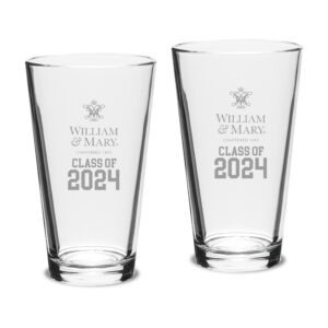 William & Mary Tribe Class of 2024 16oz. Two-Piece Classic Pint Glass Set