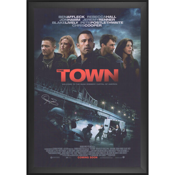 Jeremy Renner The Town Autographed Framed 27" x 40" Movie Poster