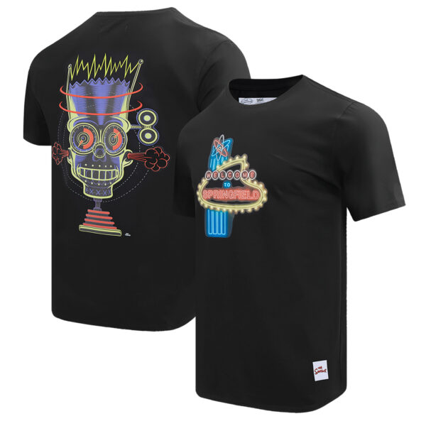 Men's Freeze Max Black The Simpsons Welcome To Springfield T-Shirt