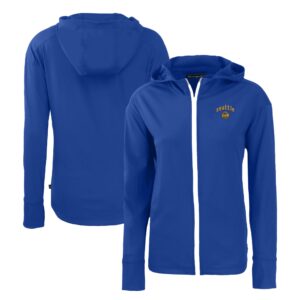 Women's Cutter & Buck Blue Seattle Mariners City Connect Daybreak Eco Recycled Full-Zip Hoodie