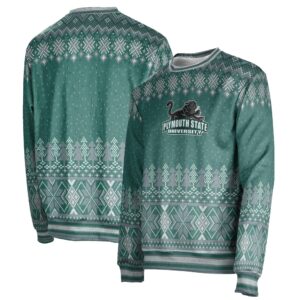 Men's ProSphere Green Plymouth State Panthers  Holiday Pullover Sweatshirt
