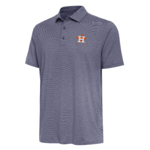 Men's Antigua  Heather Navy Houston Astros Scheme Polo