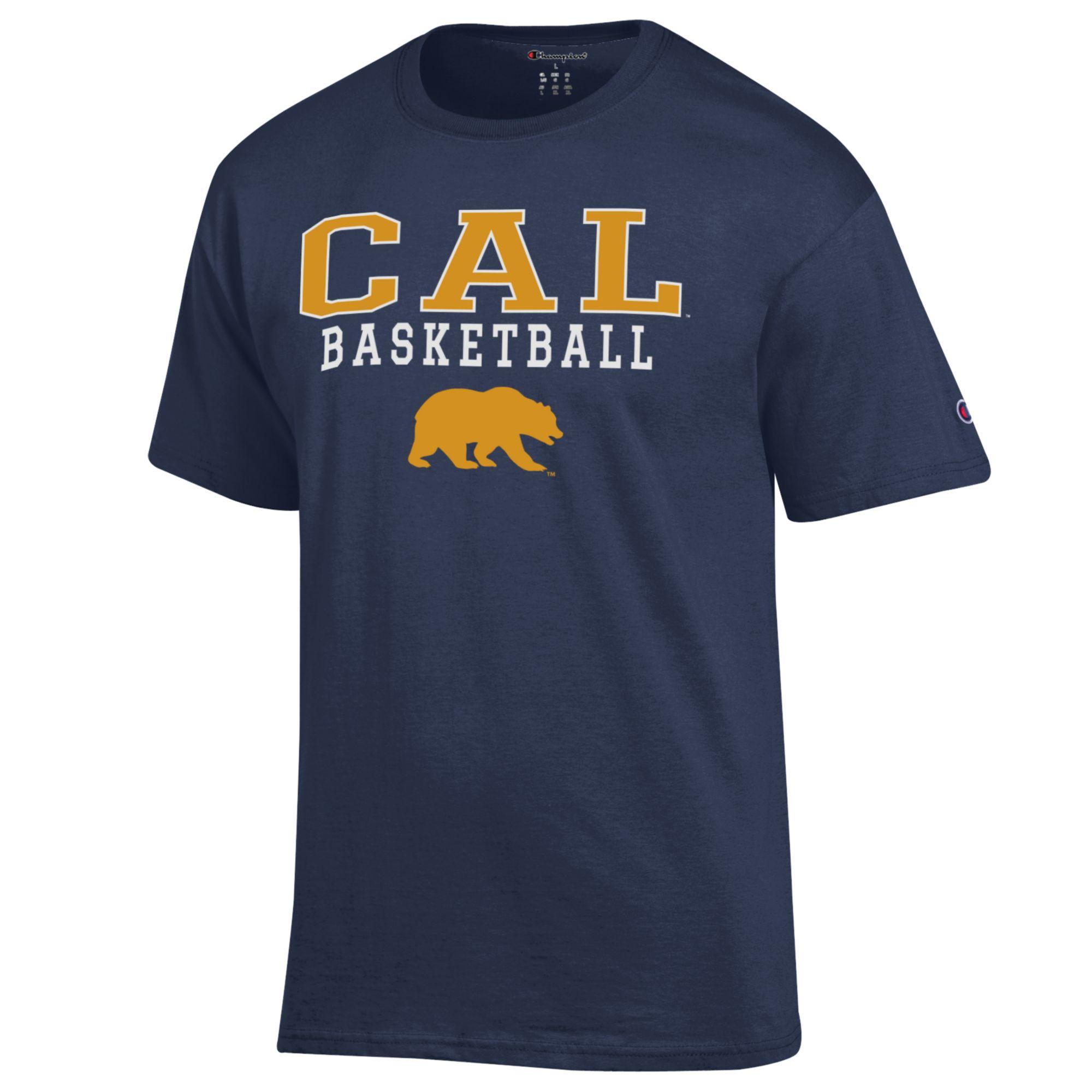 Men's Champion Navy Cal Bears Basketball Stack T-Shirt - Image 6