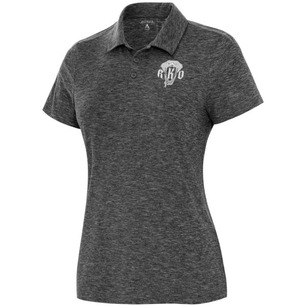 Women's Antigua  Heather Black Randy Orton Matter Polo