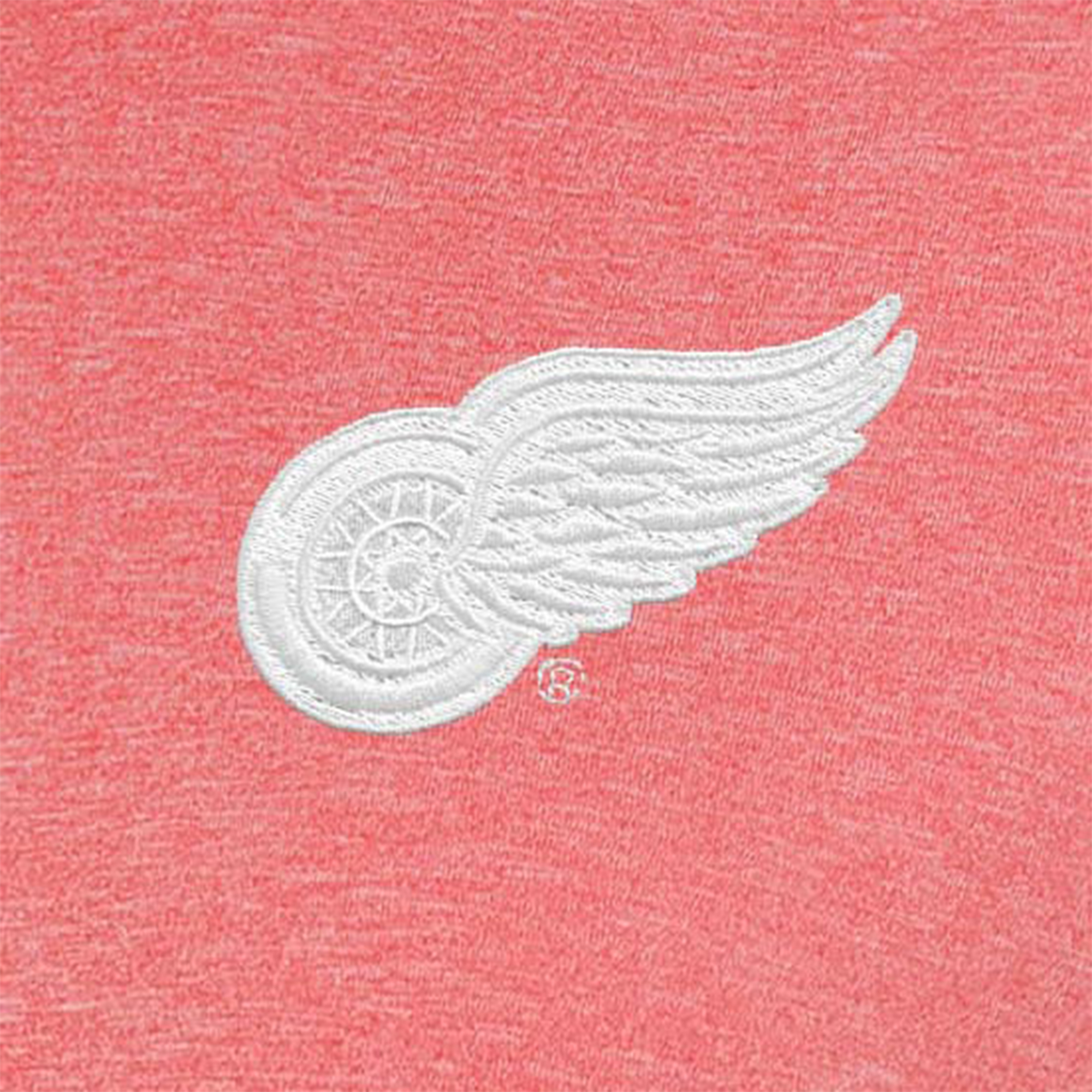 Women's Antigua Coral Detroit Red Wings White Logo Matter Polo - Image 3