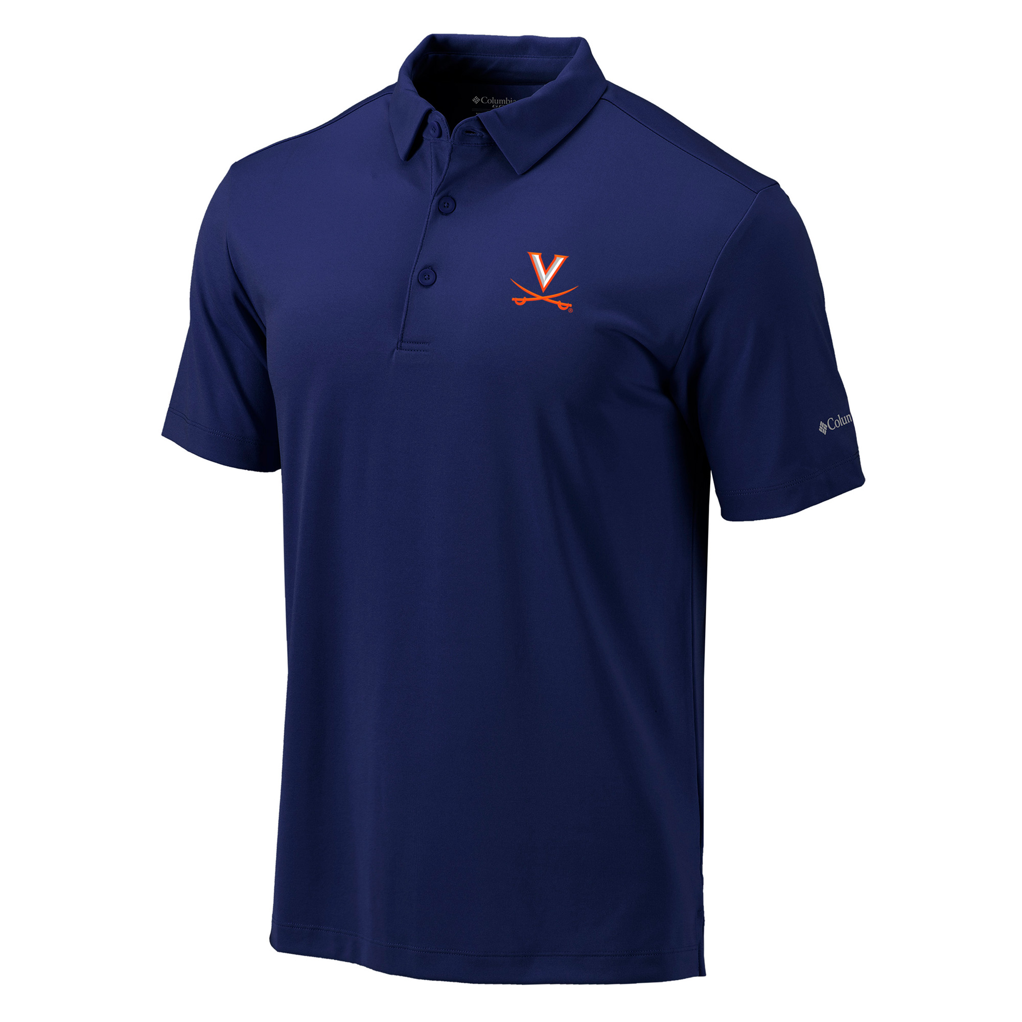 Men's Columbia Navy Virginia Cavaliers Omni-Wick Drive Polo - Image 6