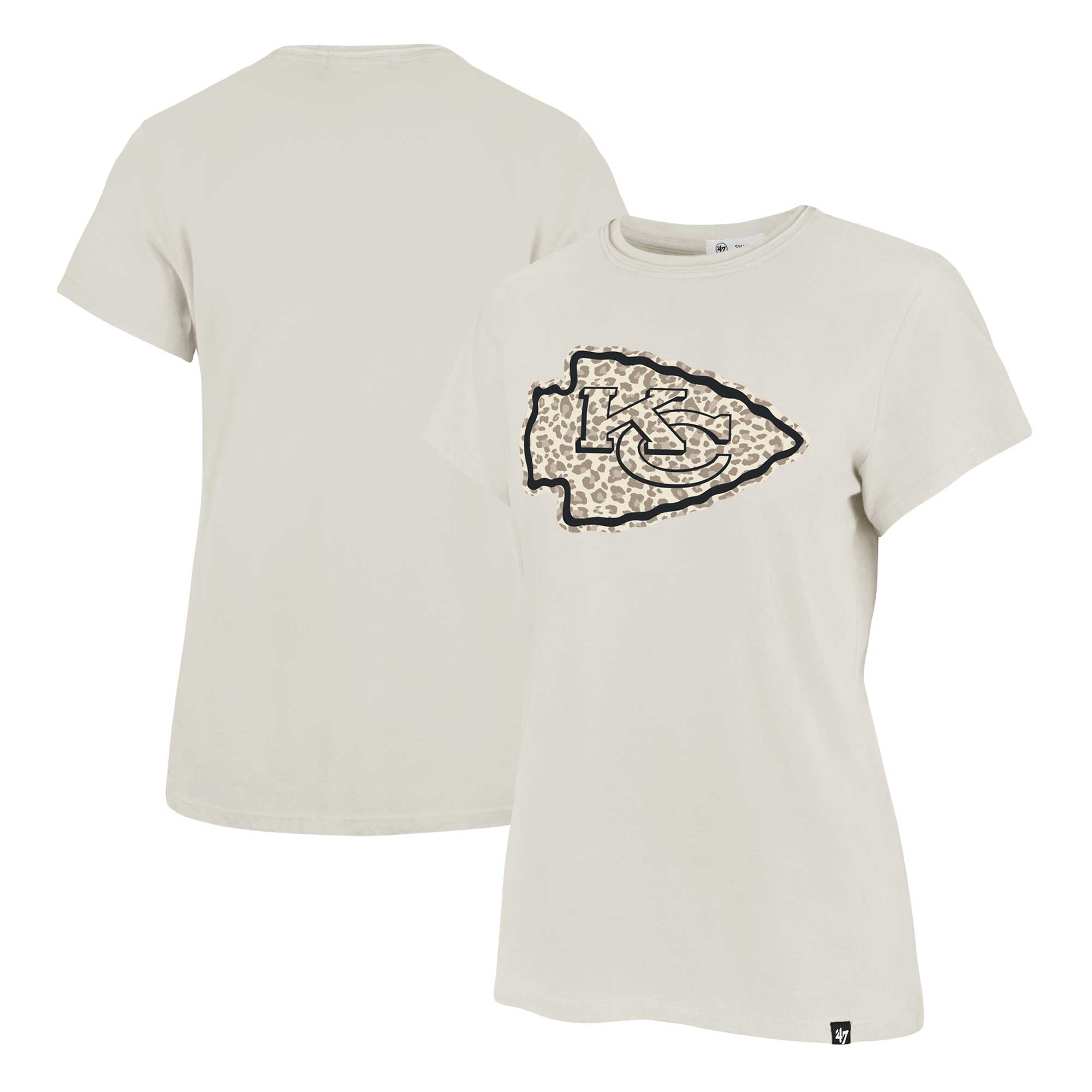 Women's '47 Cream Kansas City Chiefs Panthera Frankie T-Shirt - Image 5