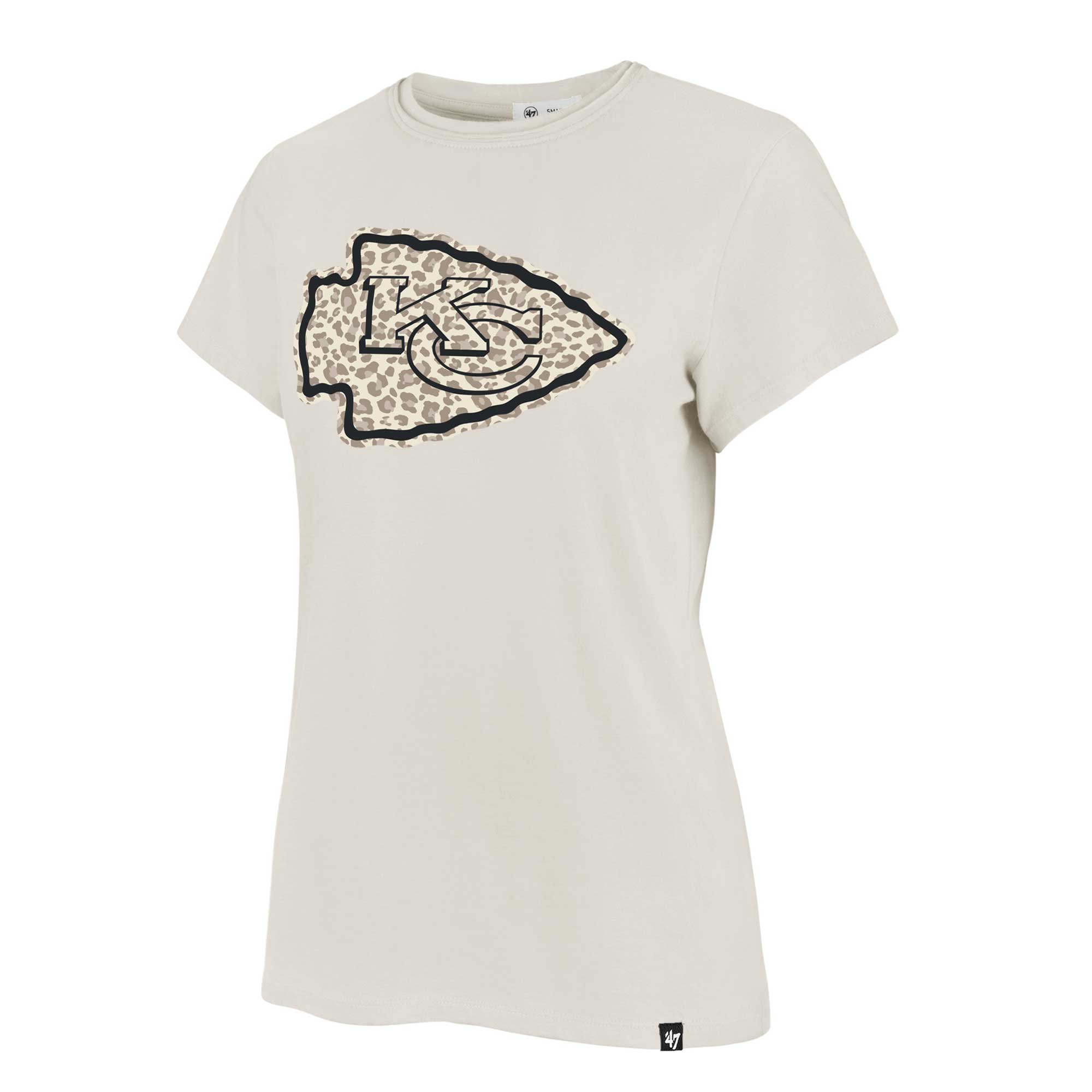 Women's '47 Cream Kansas City Chiefs Panthera Frankie T-Shirt - Image 3